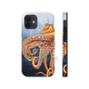 Dancing Octopus With Bubbles Blue Art Mate Tough Phone Cases Iphone 12 Mini Case