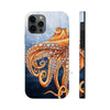 Dancing Octopus With Bubbles Blue Art Mate Tough Phone Cases Iphone 12 Pro Case