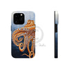 Dancing Octopus With Bubbles Blue Art Mate Tough Phone Cases Iphone 13 Pro Case