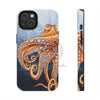 Dancing Octopus With Bubbles Blue Art Mate Tough Phone Cases Iphone 14 Case