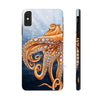 Dancing Octopus With Bubbles Blue Art Mate Tough Phone Cases Iphone Xs Max Case