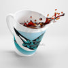 Dancing Orca Teal Tribal Oval Latte Mug Mug
