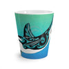 Dancing Orca Whale Tribal Teal Ink Latte Mug Mug