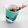 Dancing Orca Whale Tribal Teal Ink Latte Mug Mug
