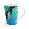 Dancing Orca Whale Tribal Teal Ink Latte Mug Mug