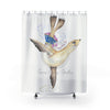 Dancing Seal Watercolor Art Shower Curtain 71 × 74 Home Decor