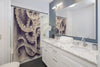 Dark Octopus Tentacles Watercolor Art Shower Curtains Home Decor
