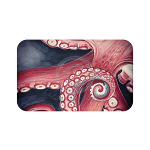 Dark Red Octopus Tentacles Bath Mat 34 × 21 Home Decor