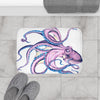 Purple Octopus Dance Ink Art Bath Mat