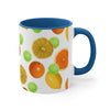 Citrus Fruit On White Pattern Art Accent Coffee Mug, 11oz