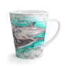 Dolphins Family Vintage Map Watercolor Blue White Latte Mug Mug