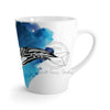 Doodle Blue Orca Whale Watrercolor White Latte Mug Mug