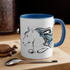 Doodle Horse Ink Art Accent Coffee Mug 11Oz