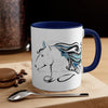 Doodle Horse Ink Art Accent Coffee Mug 11Oz