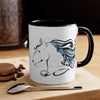 Doodle Horse Ink Art Accent Coffee Mug 11Oz