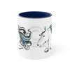 Doodle Horse Ink Art Accent Coffee Mug 11Oz Navy /