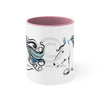 Doodle Horse Ink Art Accent Coffee Mug 11Oz Pink /