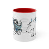Doodle Horse Ink Art Accent Coffee Mug 11Oz Red /