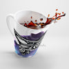 Doodle Purple Blue Orca Whale Watrercolor White Latte Mug Mug