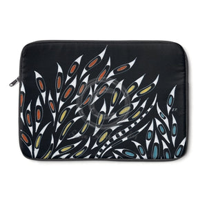 Doodles Pattern Black Chic Laptop Sleeve 13