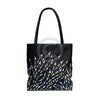 Doodles Pattern On Black Tote Bag Bags