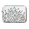 Doodles Pattern White Chic Laptop Sleeve 13