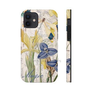 Dragonfly Iris Vintage Calligraphy Romantic Chic Art Case Mate Tough Phone Cases Iphone 12