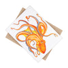 Orange Octopus Tentacles Dance Nautical Chic Art Ceramic Photo Tile