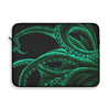 Green Tentacles Octopus Black Ink Art  Laptop Sleeve