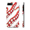 Red White Kraken Octopus Tentacles Ink Case Mate Tough Phone Cases