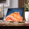 Octopus and the Starry Night Watercolor Art Ceramic Photo Tile