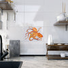 Orange Octopus Tentacles Dance Nautical Chic Art Ceramic Photo Tile