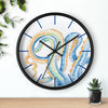 Blue Octopus Tentacles Watercolor Kraken Art Wall clock