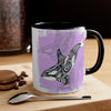 Orca Killer Whale Tlingit Tribal Pink Ink Accent Coffee Mug, 11oz