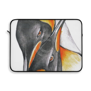 Emperor Penguin Love Watercolor Art Laptop Sleeve 15