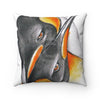 Emperor Penguin Love Watercolor Art Square Pillow 14 × Home Decor