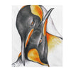 Emperor Penguins Love Watercolor Art Velveteen Plush Blanket 50 × 60 All Over Prints