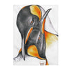Emperor Penguins Love Watercolor Art Velveteen Plush Blanket 60 × 80 All Over Prints