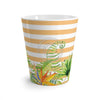 Exotic Florals Pinstripe Orange Watercolor Ink Latte Mug Mug