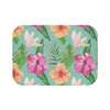 Exotic Tropical Flowers Hibiscus And Bird Of Paradise Teal Small 24X17 Home Decor