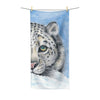 Snow Leopard Watercolor Art Polycotton Towel