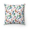 Feathers Pattern Ii Watercolor Art Square Pillow Home Decor