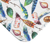 Feathers Watercolor Funky Bohemian Bath Mat Home Decor