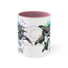 Free Orca Killer Whales Pod Splash Ink Accent Coffee Mug 11Oz Pink /
