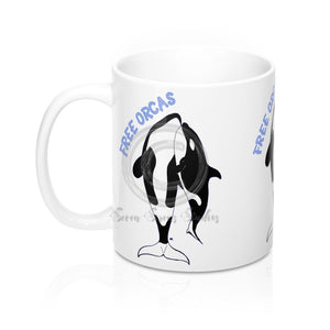 Free Orca Whales Ink Art Mug 11Oz