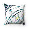 Funky Doodle Fish Ink Square Pillow Home Decor