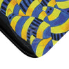 Funky Doodle Pattern On Black Bath Mat Home Decor