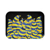 Funky Doodle Pattern On Black Bath Mat Small 24X17 Home Decor