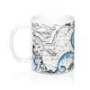 Funky Octopus Blue Pink Nautical Watercolor Art Mug 11Oz