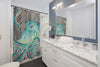 Funky Octopus Watercolor Ink Shower Curtain Home Decor